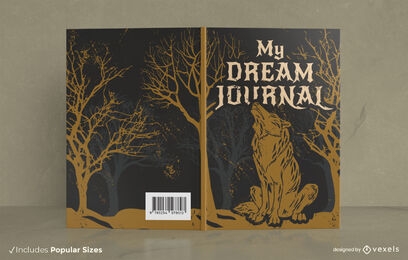 Meu design de capa de livro de lobo do diário dos sonhos