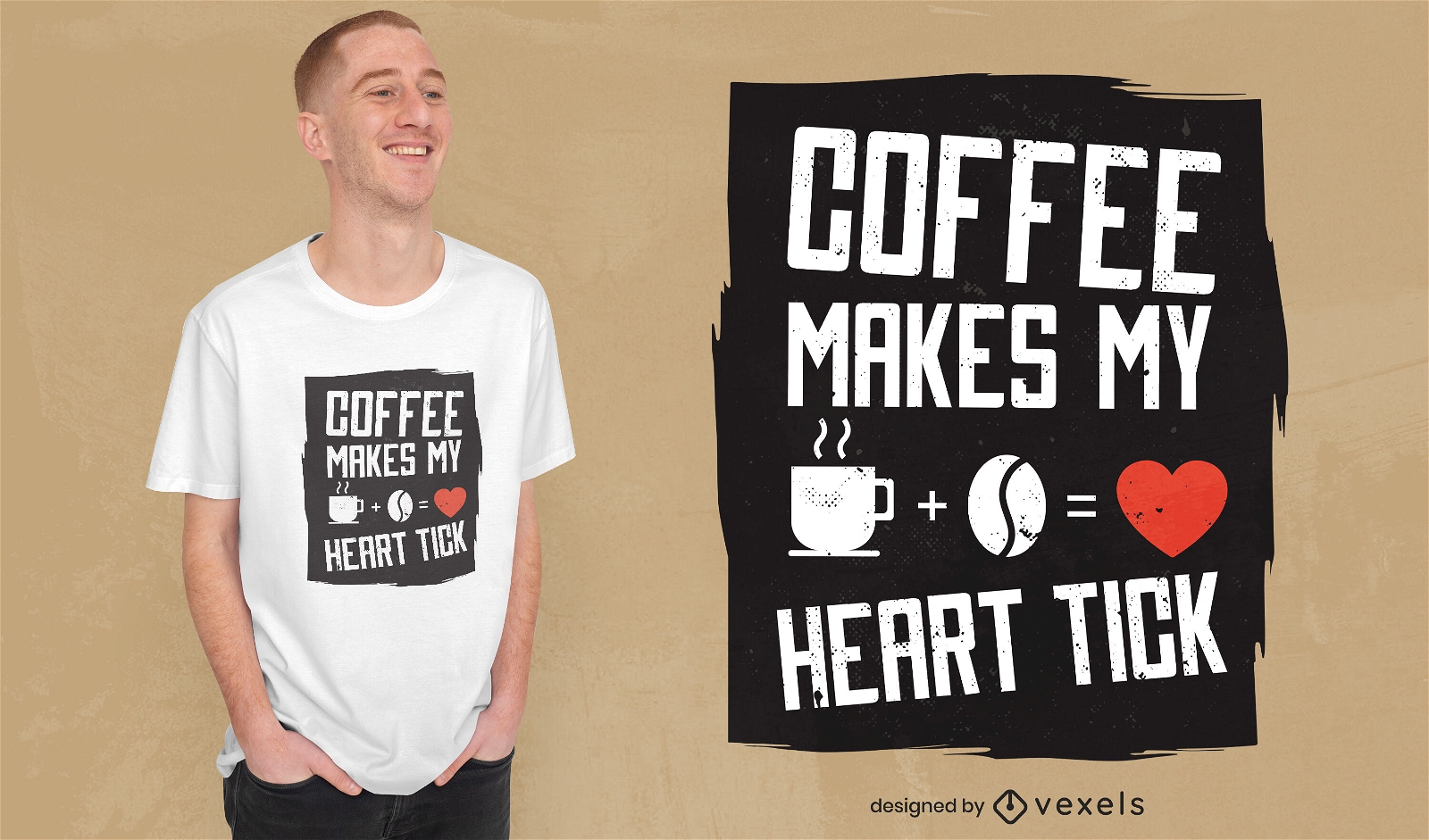 Diseño de camiseta de cita de amor de café