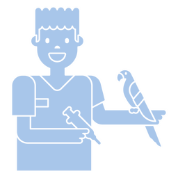 Mascota veterinario loro personas Diseño PNG