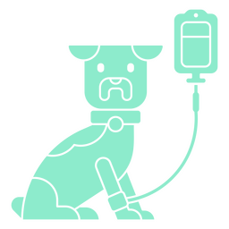 Perro con IV en Veterinaria Diseño PNG