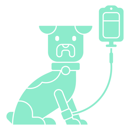 Dog with IV in Veterinary PNG Design