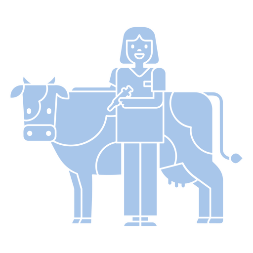Pet veterinarian cow people PNG Design