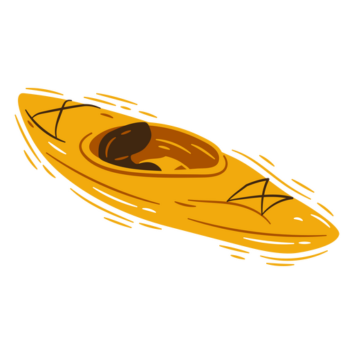 Deporte acu?tico en kayak Diseño PNG