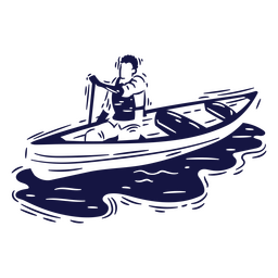 Einfaches Kajak für Wassersportler PNG-Design