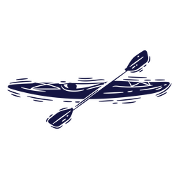 Kayak acuático sencillo Diseño PNG