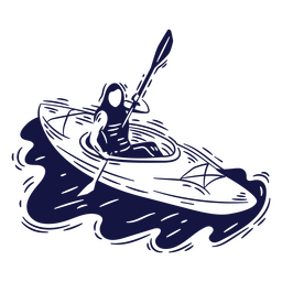 Caiaque de pessoas de mulher de esporte aquático simples Desenho PNG