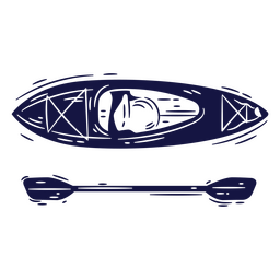 Water sport kayak canoe PNG Design