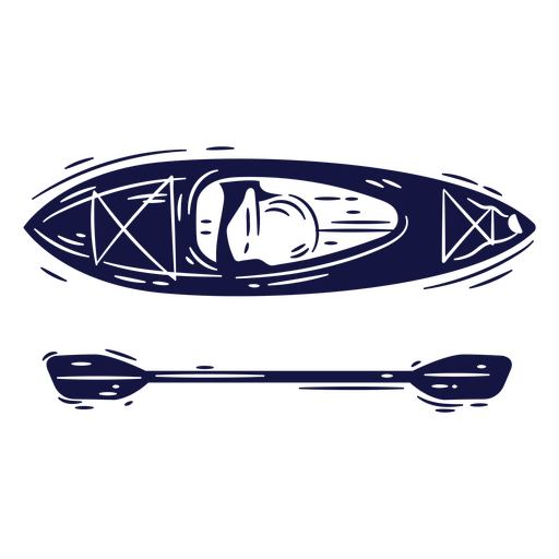 Water sport kayak canoe PNG Design