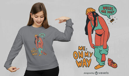Auf meinem Weg T-Shirt-Design