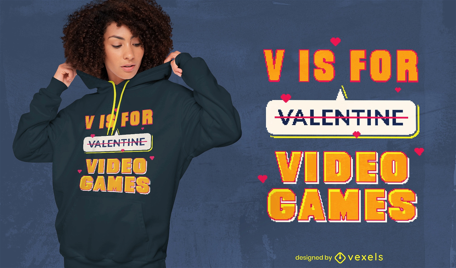 Diseño de camiseta de videojuegos anti san valentín.