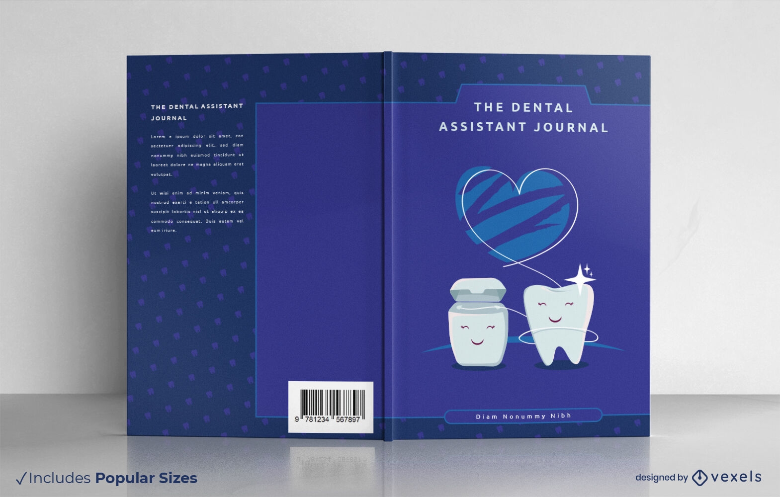 Revista de assistente de dentista Design de capa de livro