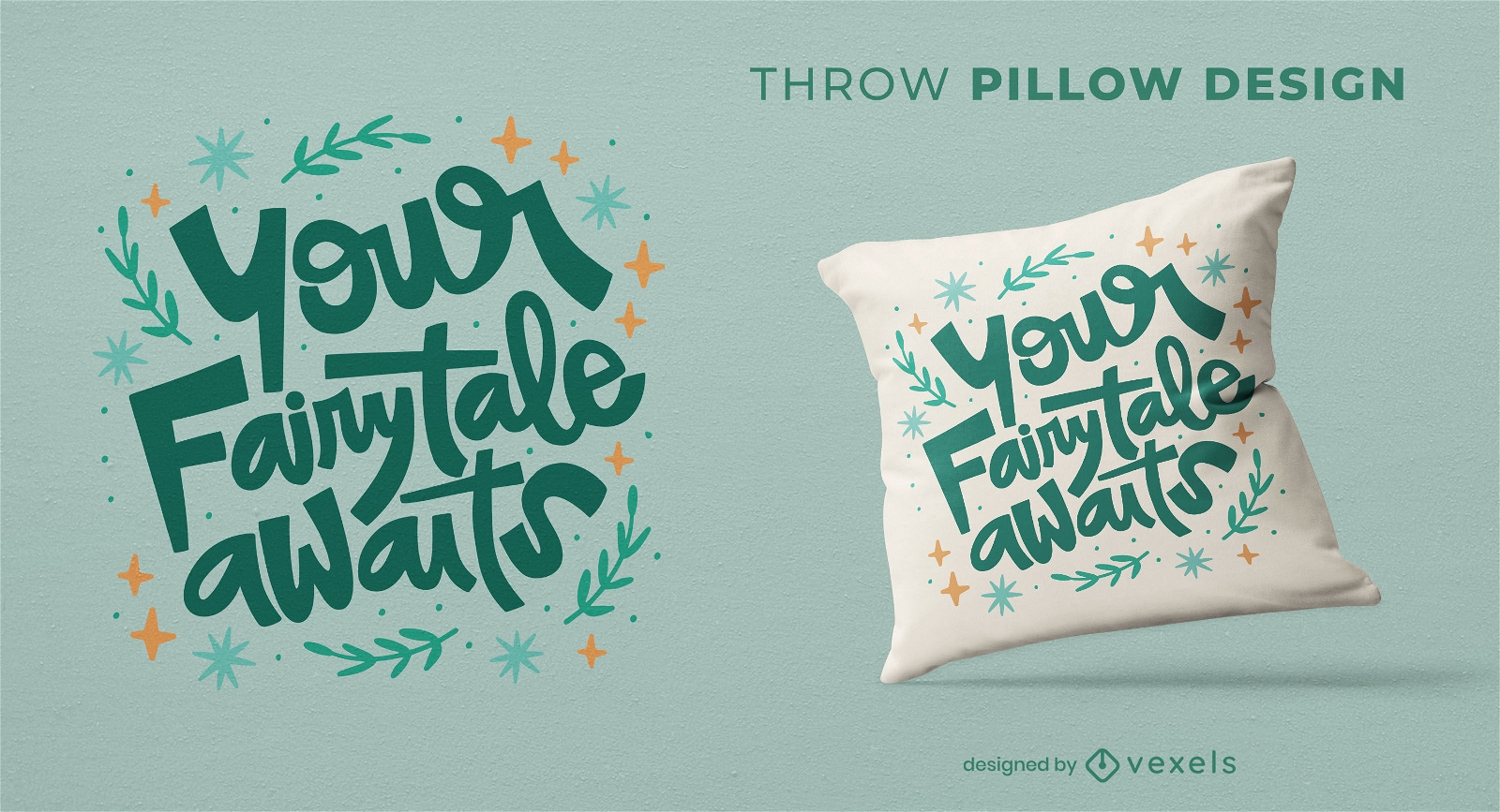 Fairytale throw pillow design