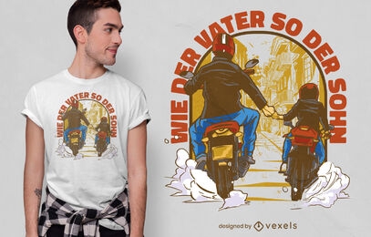 Tal pai tal filho design de t-shirt de motociclistas