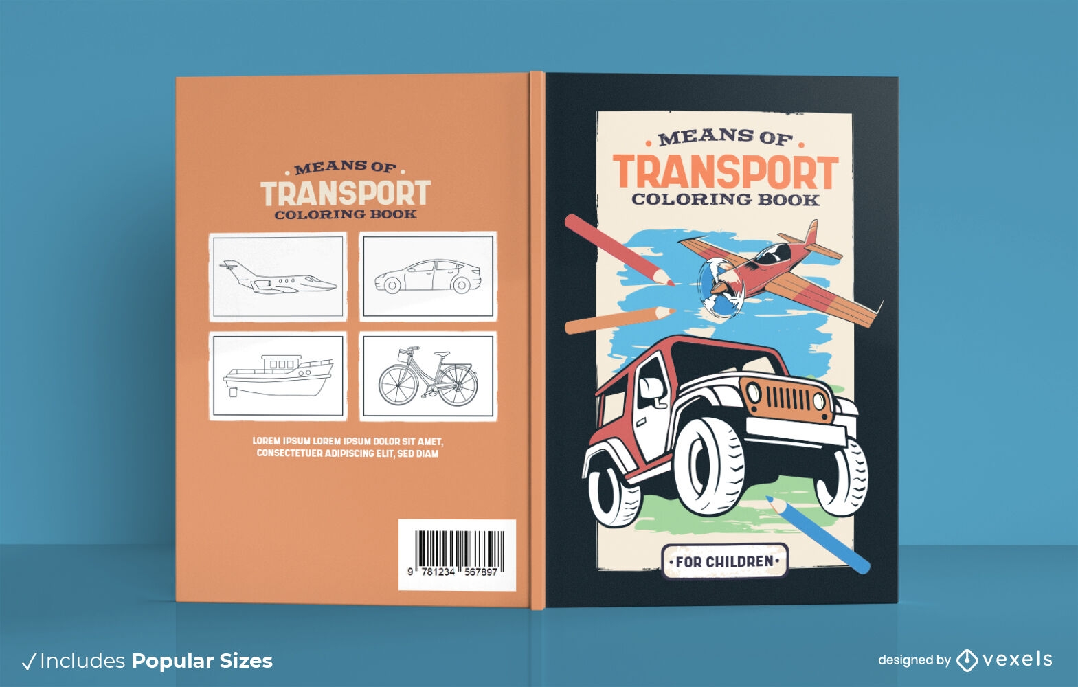 Vehicles book cover design