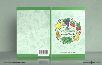 Diseño de portada de libro de cocina vegana