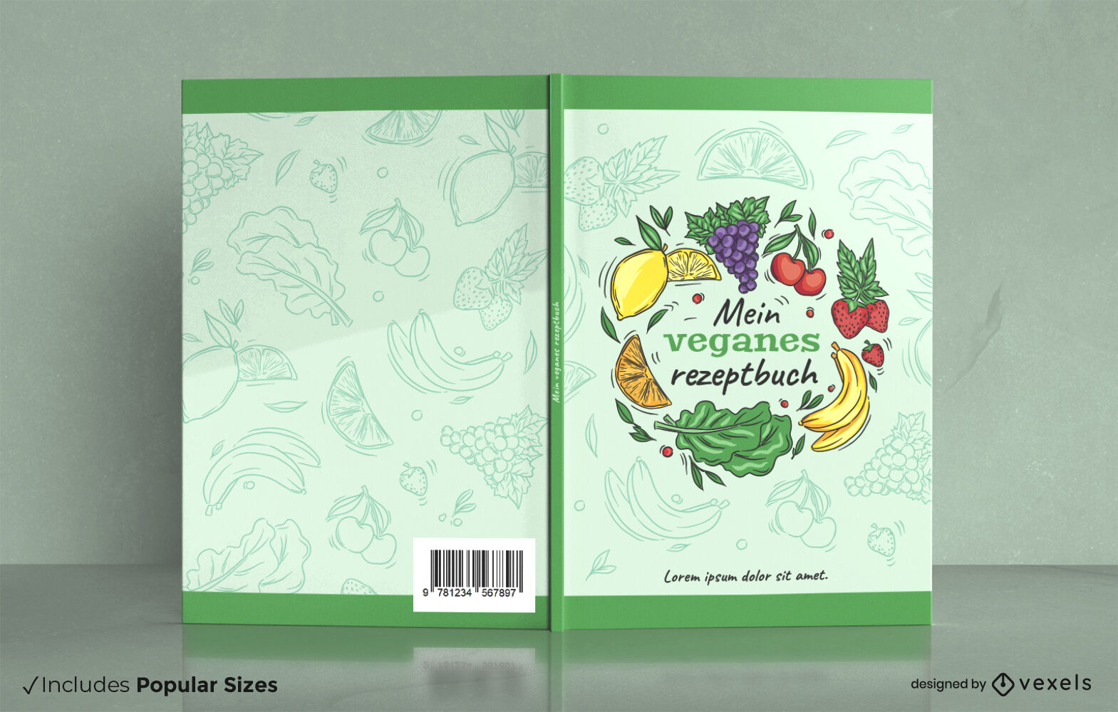 Cover-Design für vegane Kochbücher