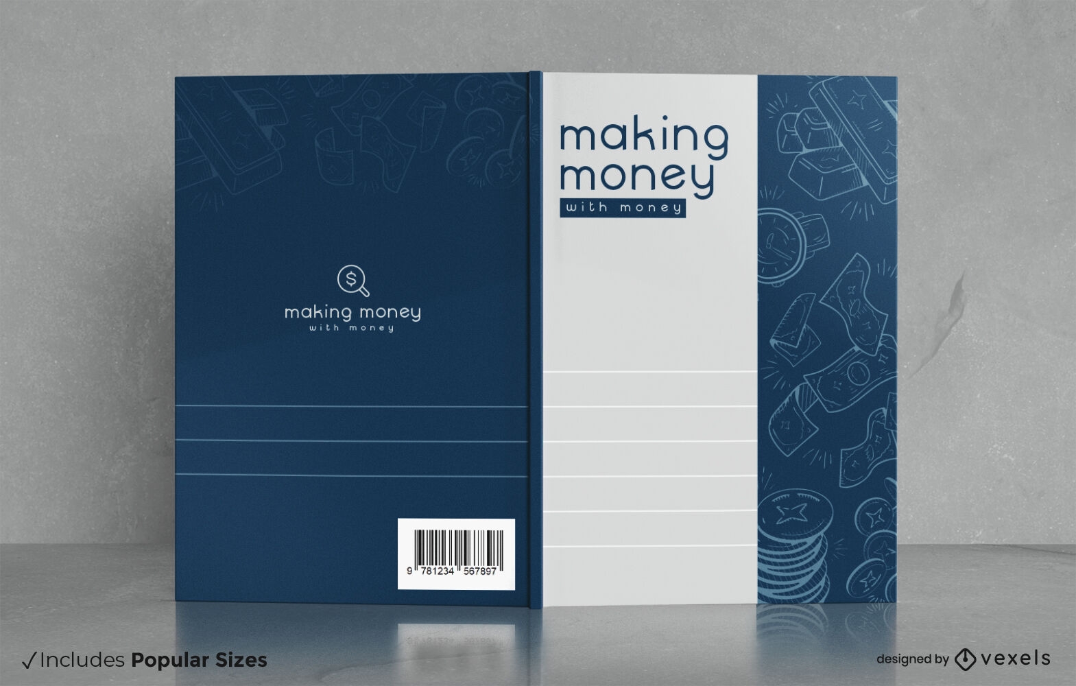 Ganar diseño de portada de libro de dinero