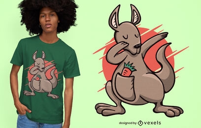 Känguru-Tupfen-T-Shirt-Design