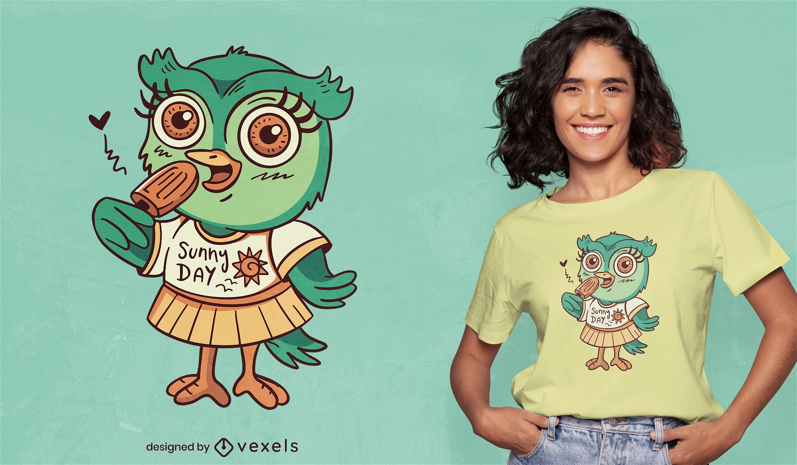 Cute summer owl t-shirt design