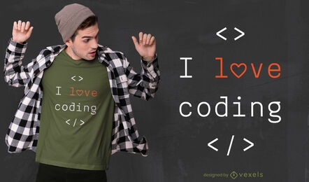 I love coding t-shirt design