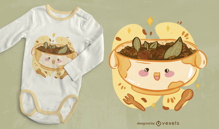 Philippinisches Adobo-T-Shirt-Design mit Schweinefleisch