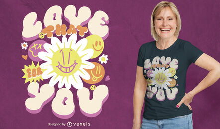 HippieLiebesZitatTShirtDesign Vektor Download