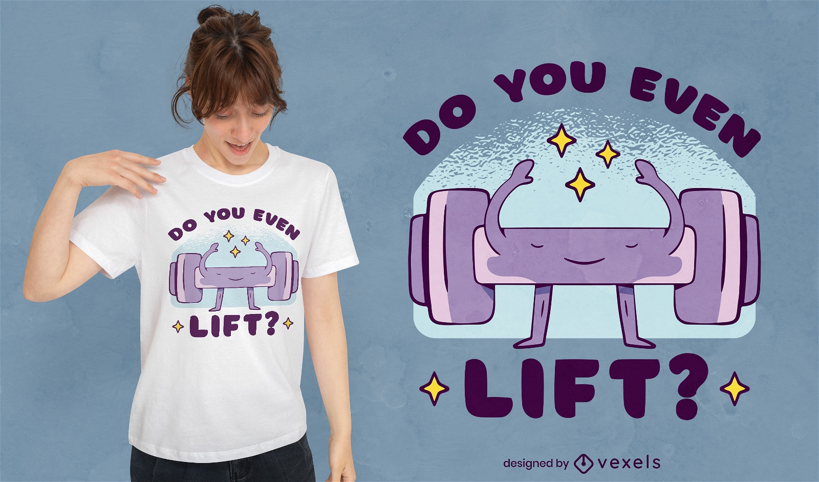 ¿Incluso levantas el diseño de la camiseta de levantamiento de pesas?