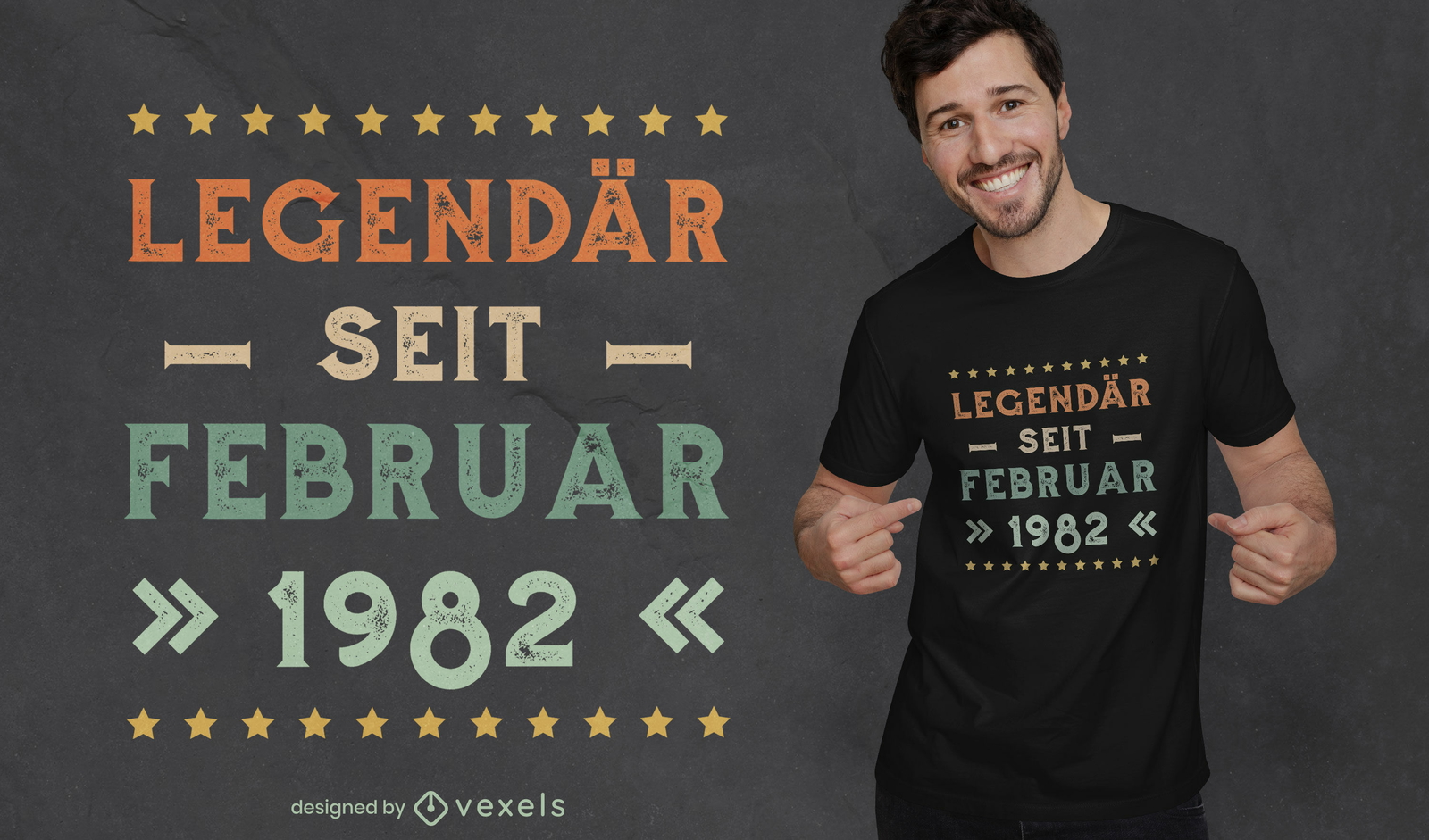 Design de camiseta de aniversário lendário