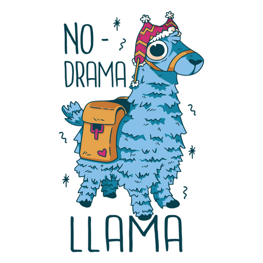 Llama animal funny quote badge PNG Design
