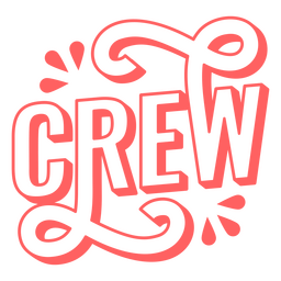 Crew stilisiertes umrissenes Wort PNG-Design