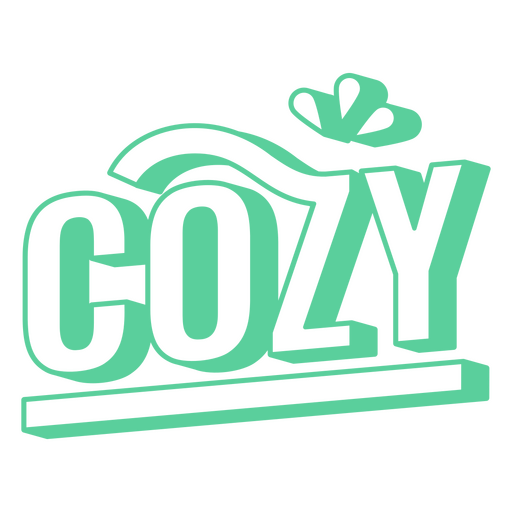 Cozy Stylized Outlined Word