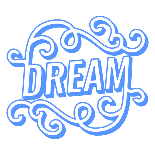 Dream Stylized Outlined Word