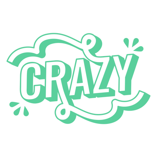 Crazy Stylized Outlined Word PNG Design