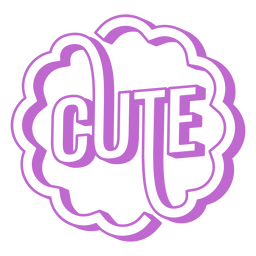 Cute Stylized Outlined Word PNG & SVG Design For T-Shirts