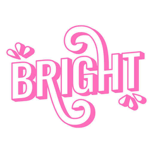 Bright Stylized Outlined Word PNG Design