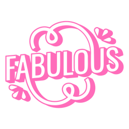 Fabulous Stylized Outlined Word PNG Design Transparent PNG