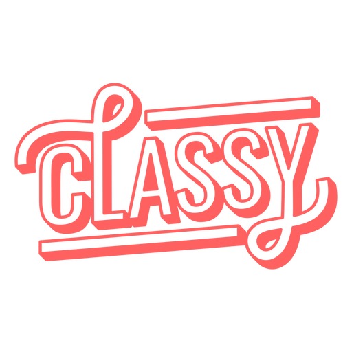 Classy Stylized Outlined Word PNG Design