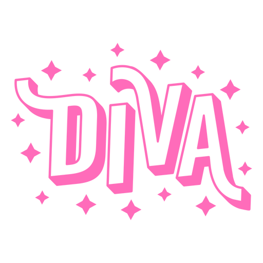 Diva Stylized Outlined Word