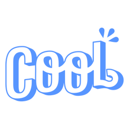 Cool palabra delineada estilizada Diseño PNG