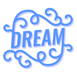 Dream Stylized Word PNG Design Transparent PNG