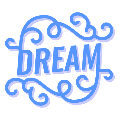 Sonhar com palavra estilizada Desenho PNG