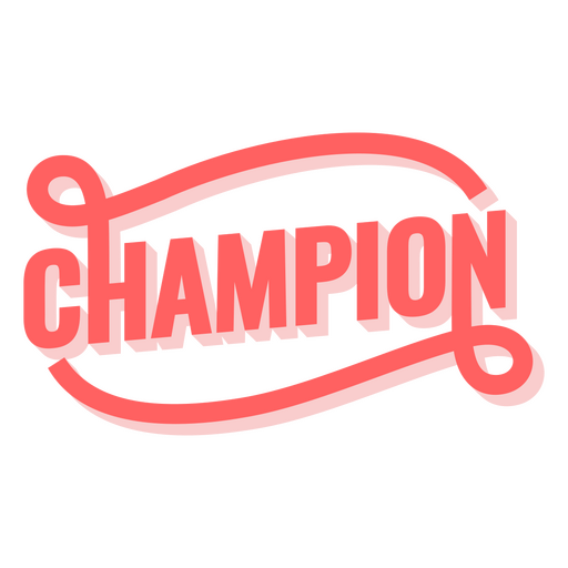 Champion stilisiertes Wort PNG-Design