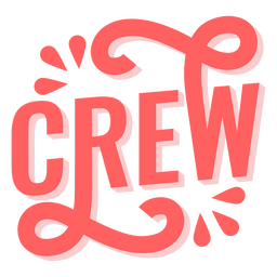 Crew Stylized Word PNG Design