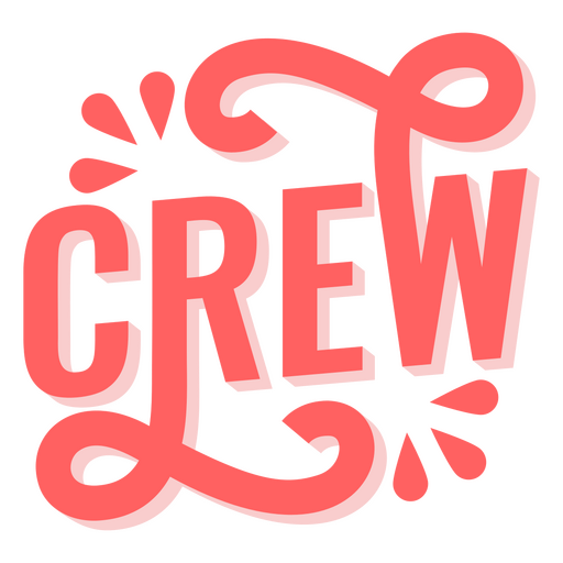 Crew stilisiertes Wort PNG-Design