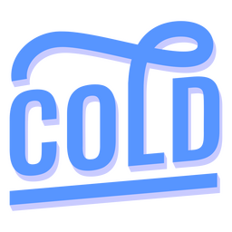 Palavra estilizada fria Desenho PNG