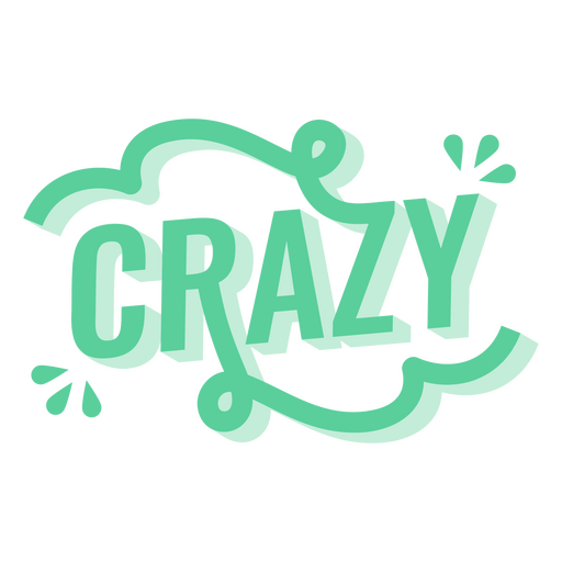 Crazy Stylized Word PNG Design