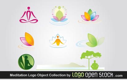 Meditation Logo Object Collection Meditation Logo Object Collection