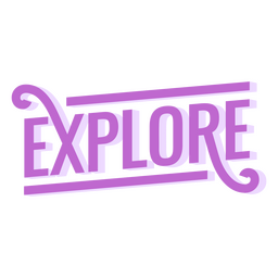 Explorar a palavra estilizada Desenho PNG