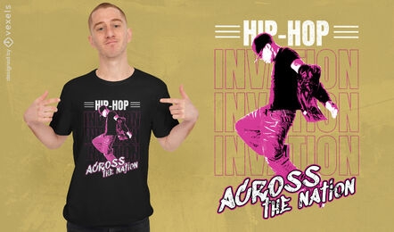 Hip hop invation t-shirt design
