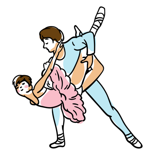 Ballett tanzende Paarleute PNG-Design